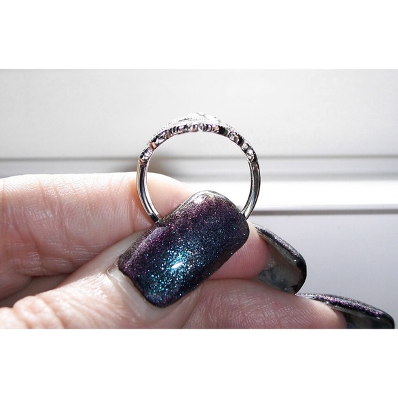 925 STERLING SILVER Leaves & Scrolls Filigree Statement Ring - Picture 7 of 16